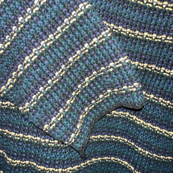 Vintage Sweater Women’s Oversized Longsleeve Green and Blue Express Size S - Picture 4 of 4